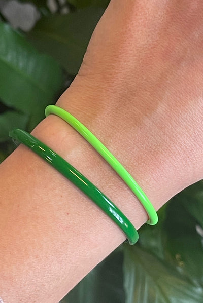 St Patrick's Day Green Enamel Cuffs: Bracelet Arm Stack