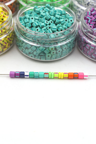 Colorful Enamel Heishi Beads for making elastic stretch bracelets