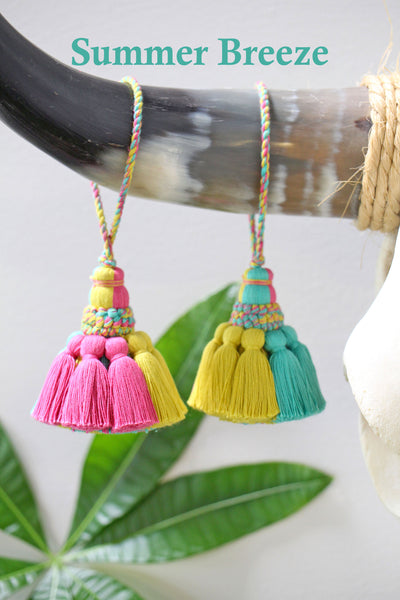 Temple Belle Home Decor Tassels, Purse Charms, Bag Swag, Artisan Made, 7"