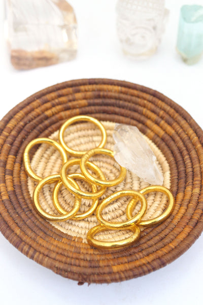 Thai Buddhist Temple Rings, Kumlai, Gold, Lucky Temple Rushes, Blessed by Monks for Health