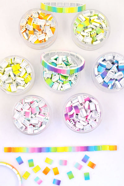 Rainbow Ombre beads for stretch bracelets