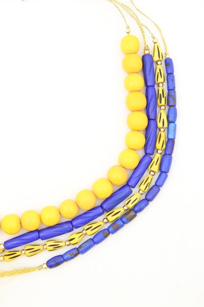 Peace In Ukraine Bead Bundle, Yellow & Blue Beads, Support Children in Ukraine, 4 strands