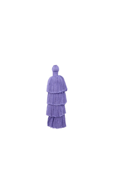 Tiered Tassel, 3" Cotton Fringe Pendant for Jewelry Making, 1 piece