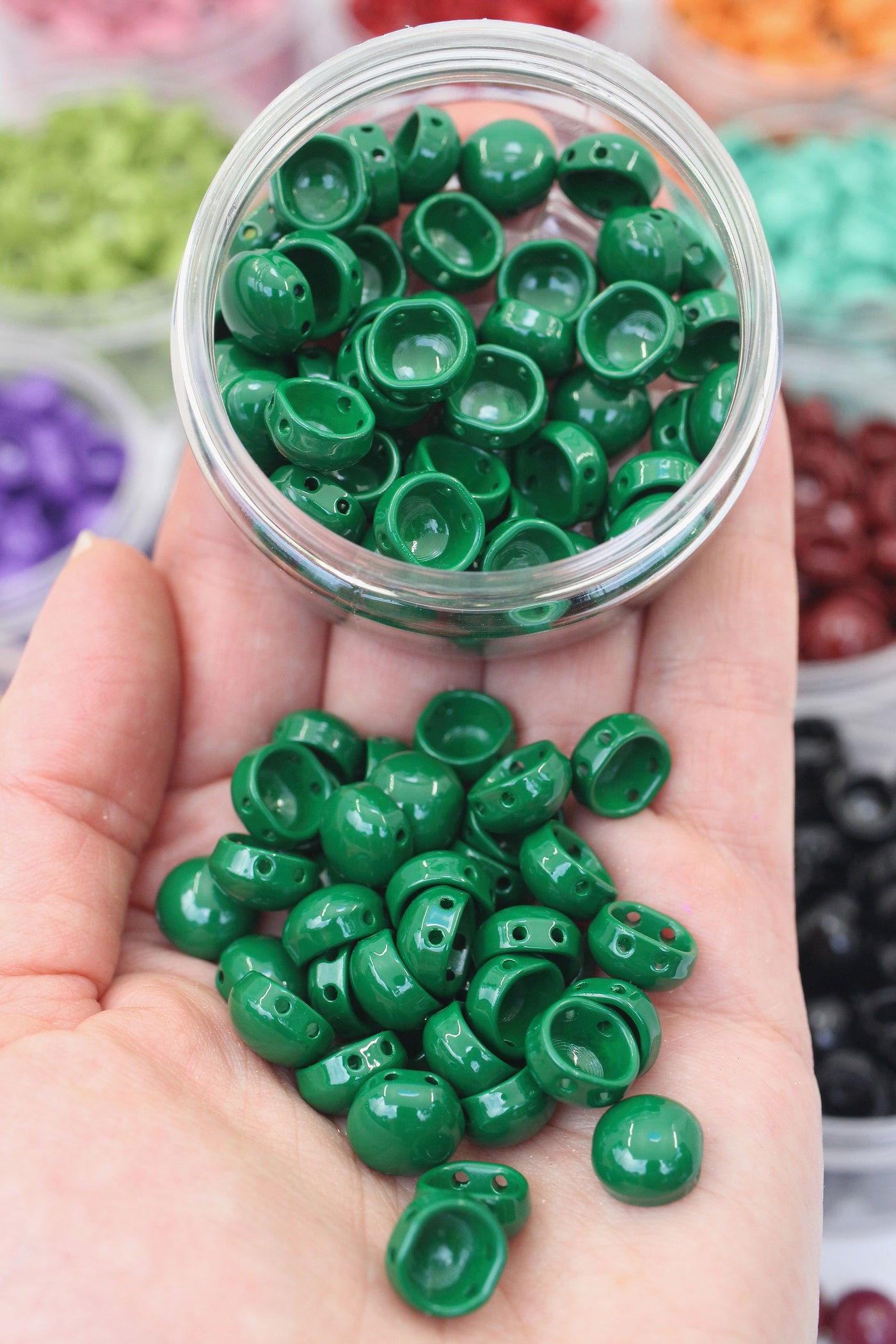 Bubble Bead Enamel Tile Beads, 2-Hole Beads, Trendy Elastic Bracelets