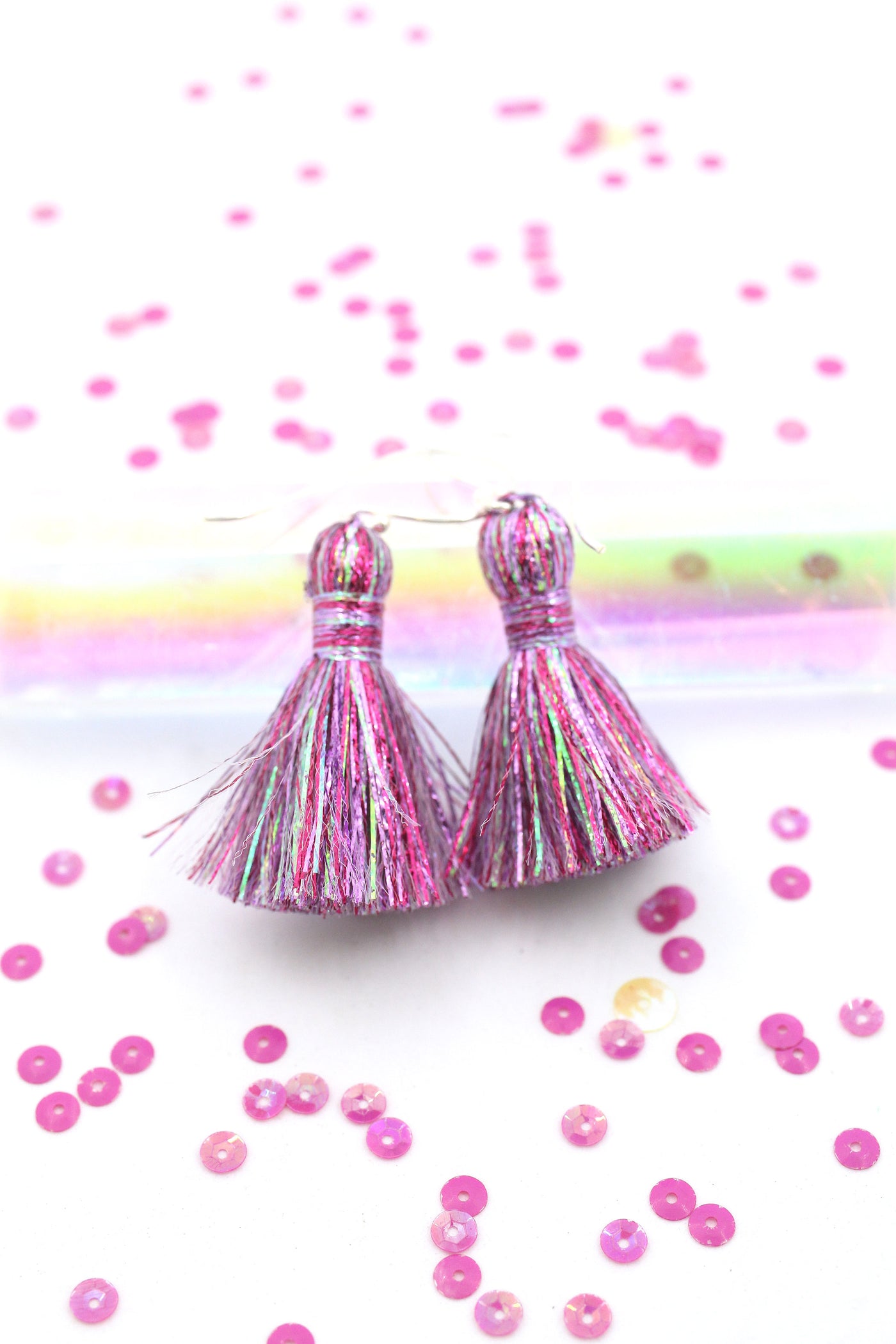 Colorful Metallic Tassels: 1.25" Handmade Tassels for Making Earrings/Jewelry