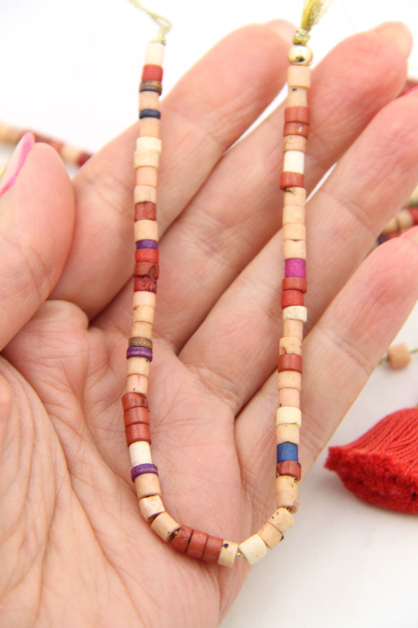 Beads for making kids Valentines day beaded jewelry