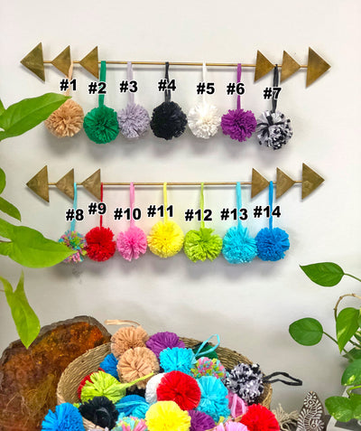 2.5" Assorted Pom Poms for Home Decor & Wall Hangings