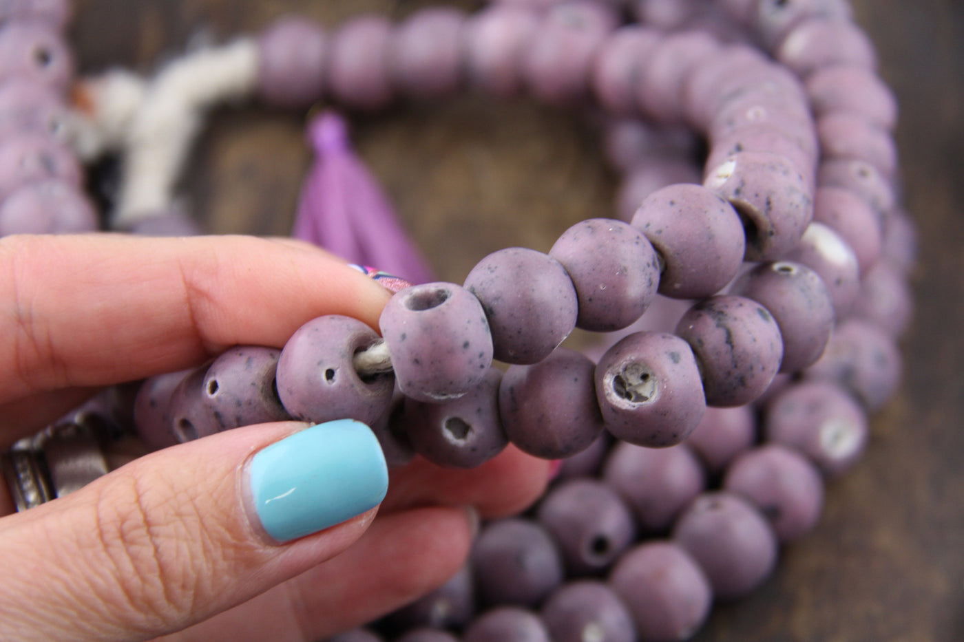 Round Glass Beads: 14mm Purple Pitted Czech Glass Beads, Bohemian Jewelry Making Supplies, 60pc
