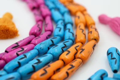 Pink Blue Orange Jewelry Making Pendant Beads