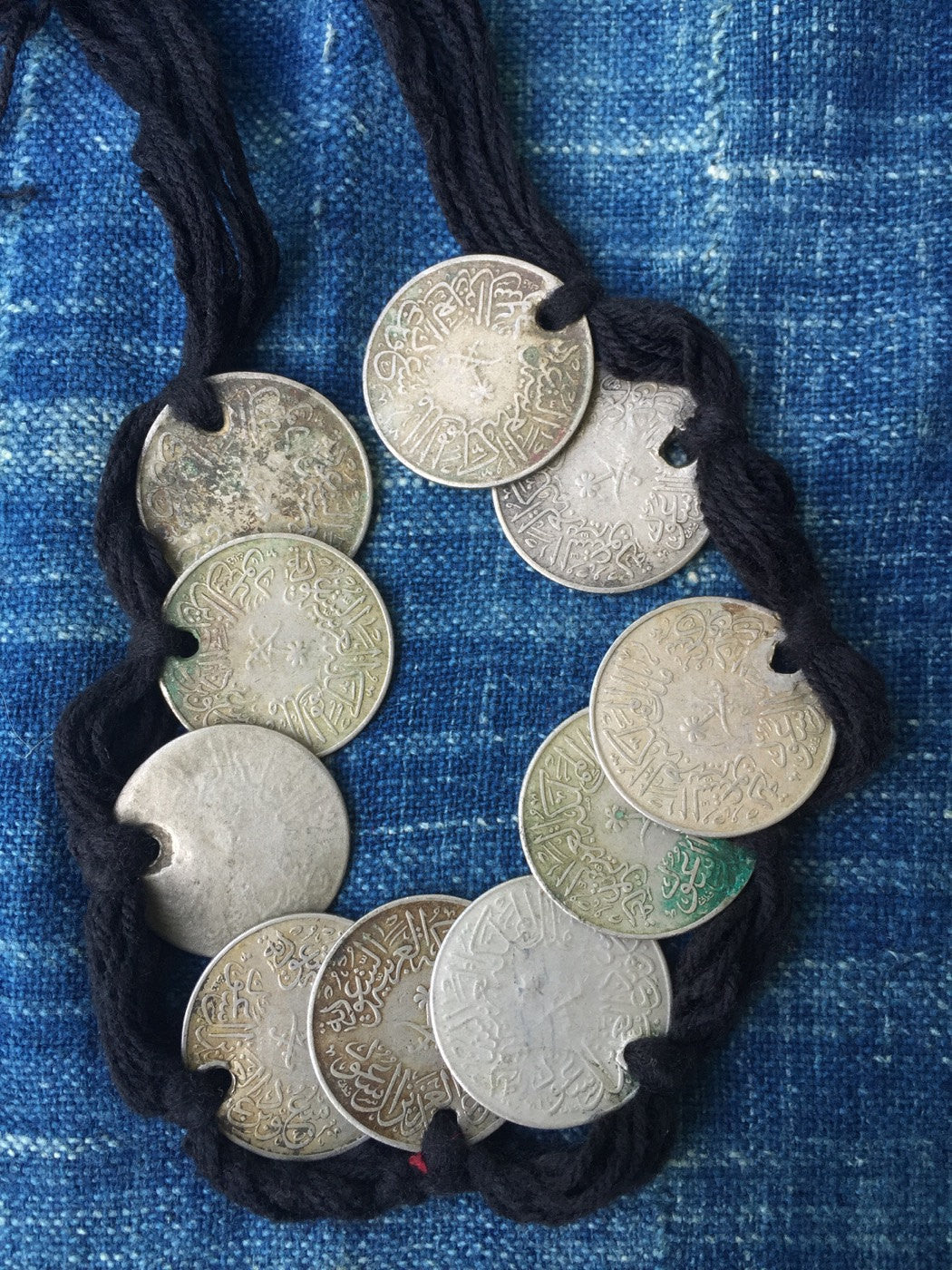 Riches: African Coin Necklace, Niger, Authentic, Rare, Bold Tribal Fas