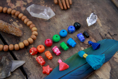 10 mm mix Bone Guru Beads, 3 sets (6 beads), Choose from 7 Colors - ShopWomanShopsWorld.com. Bone Beads, Tassels, Pom Poms, African Beads.