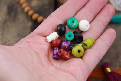 12mm Bone Guru Beads, 3 sets (6 beads) - ShopWomanShopsWorld.com. Bone Beads, Tassels, Pom Poms, African Beads.