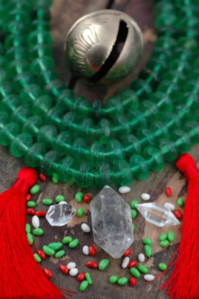 Antique Green Vaseline Glass, African Trade Beads, 10x15mm, 22" Strand - ShopWomanShopsWorld.com. Bone Beads, Tassels, Pom Poms, African Beads.