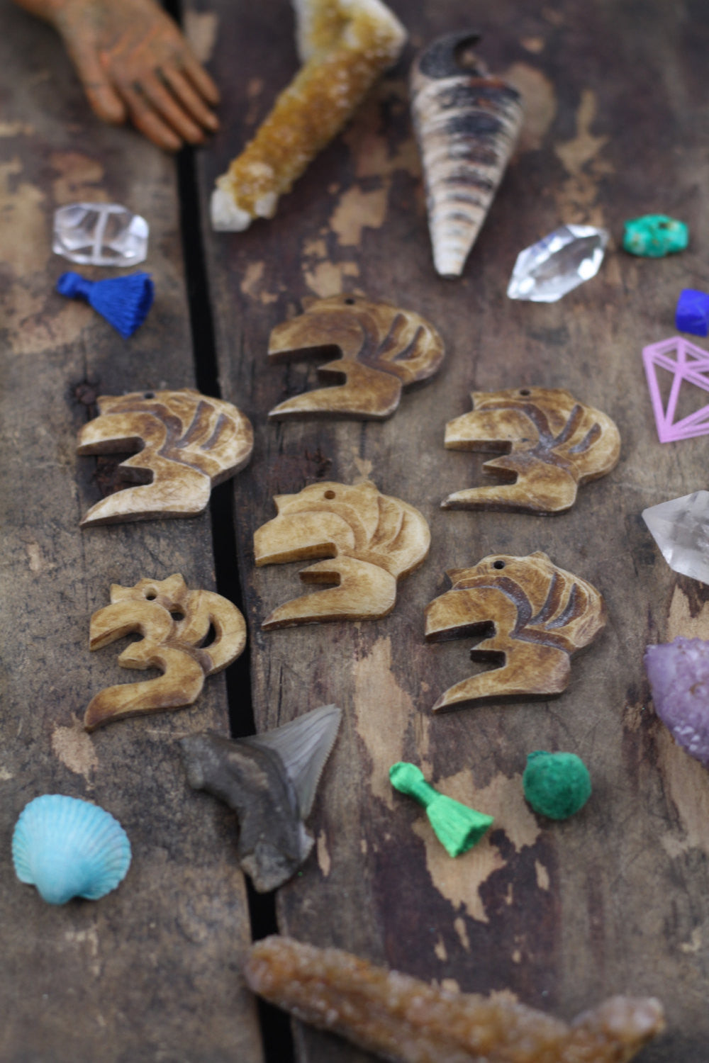 Om Sweet Om: Hand Carved Bone Pendant, 1 1/4", 1 piece - ShopWomanShopsWorld.com. Bone Beads, Tassels, Pom Poms, African Beads.