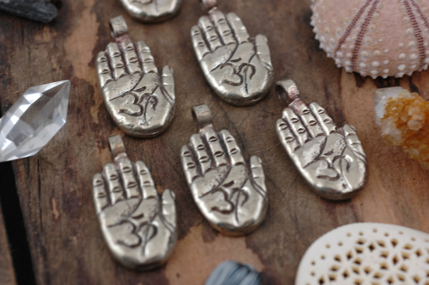 Om Hand Mudra White Brass Pendant : 1 Himalayan Hand Gesture, Zen, Yoga Jewelry, Meditation, Spiritual Jewelry Making Supplies, 1 Pc - ShopWomanShopsWorld.com. Bone Beads, Tassels, Pom Poms, African Beads.