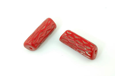 Red "Coral Millefiore" Old African Trade Beads / Rare and Unusual, 2 beads / Antique, Vintage Italian Glass Beads / Nautical, Collectible - ShopWomanShopsWorld.com. Bone Beads, Tassels, Pom Poms, African Beads.