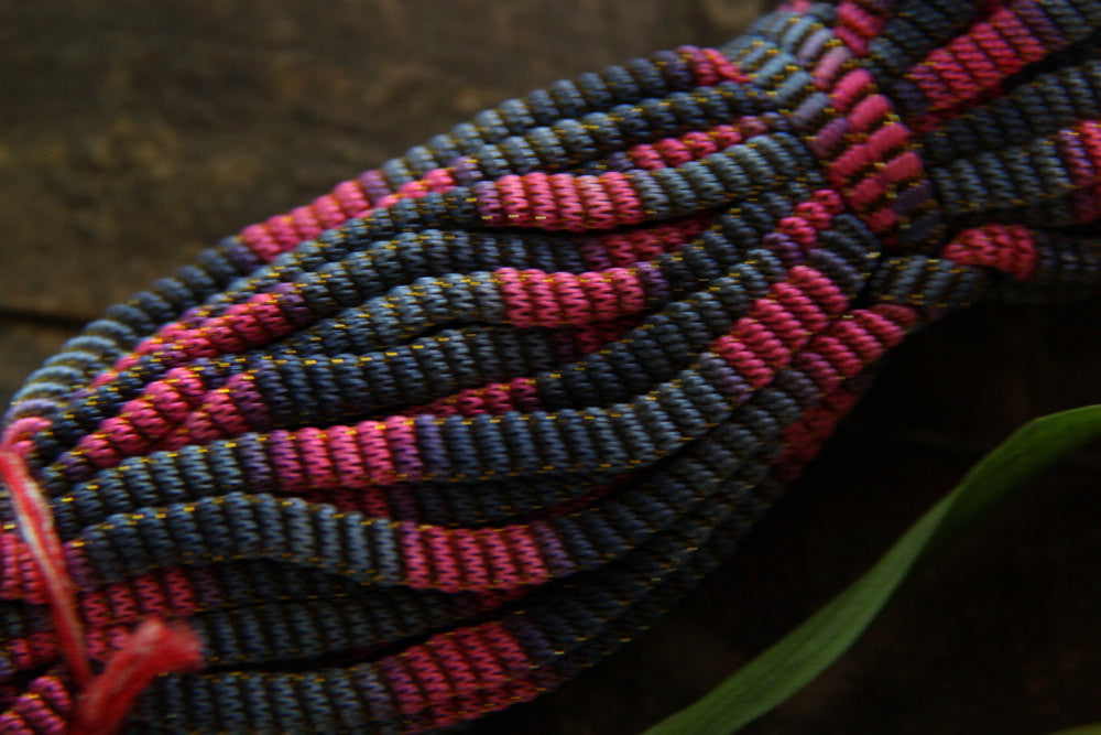Ombre Pink & Blue Webbed Nylon Cording, Ribbon, Sari Border / India / 4mm x 16 yard spool / Jewelry Making, Summer Craft Supplies - ShopWomanShopsWorld.com. Bone Beads, Tassels, Pom Poms, African Beads.