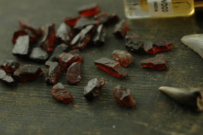 Garnet in the Rough: Un-drilled Rough Gemstone Nuggets, 10 pcs / Assorted Sizes / Natural, Red, Rich, Craft, Jewelry Making Supplies - ShopWomanShopsWorld.com. Bone Beads, Tassels, Pom Poms, African Beads.