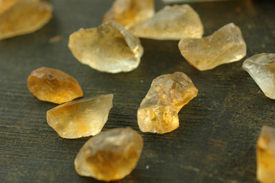 Citrine Sparkle: Un-drilled Rough Gemstone Nuggets, Approx. 12x18mm, 5 pieces - ShopWomanShopsWorld.com. Bone Beads, Tassels, Pom Poms, African Beads.
