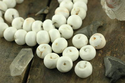 White Caps at Sea: Pure White Nepali Conch Shell Beads18x14mm, 10 loose beads, Nautical Boho Yoga Fashion, Jewelry Making Supplies - ShopWomanShopsWorld.com. Bone Beads, Tassels, Pom Poms, African Beads.