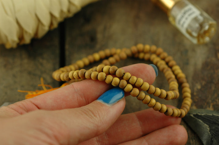 Experience the Golden Hue Agarwood Mala Necklace – SL Precious Experience the Golden Hue Agarwood Mala Necklace – SL Precious