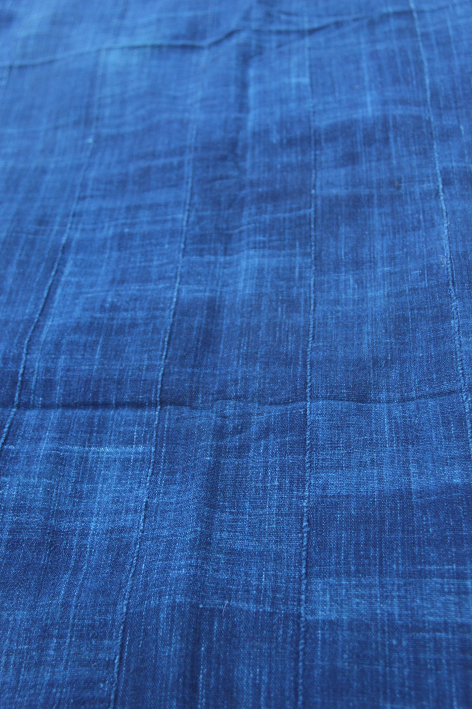 Indigo Fringe, Blue Strip Cloth w/ Tassels, Boho Tribal Wall Hanging