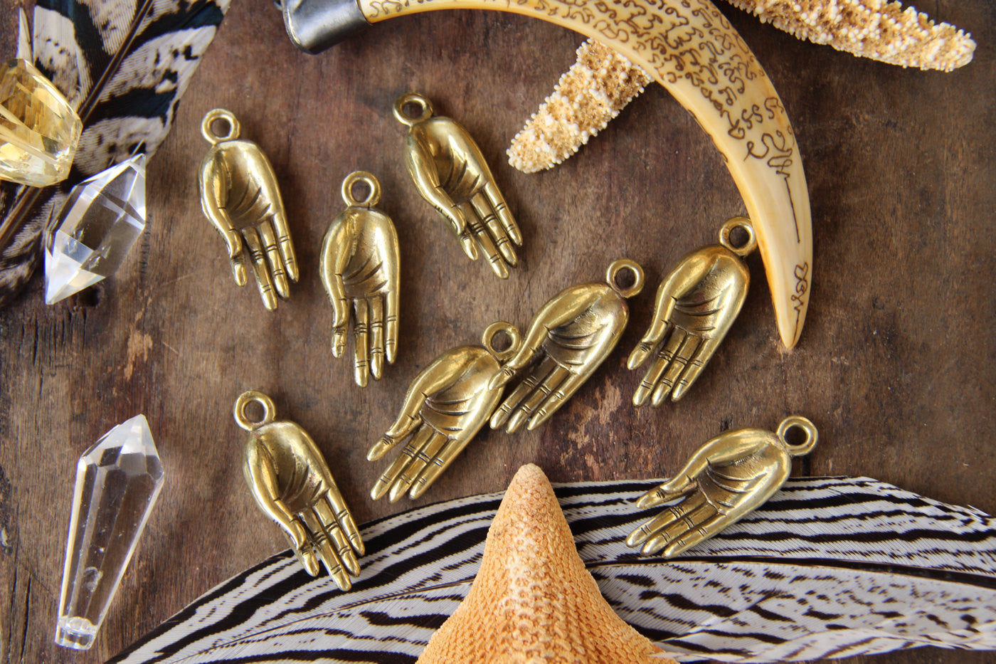 Gyan Mudra Golden Brass Pendant, 1 Himalayan Hand Gesture Pendant, Buddhist, Yoga, Meditation, Spiritual Jewelry Making Supplies, 1 Pendant - ShopWomanShopsWorld.com. Bone Beads, Tassels, Pom Poms, African Beads.