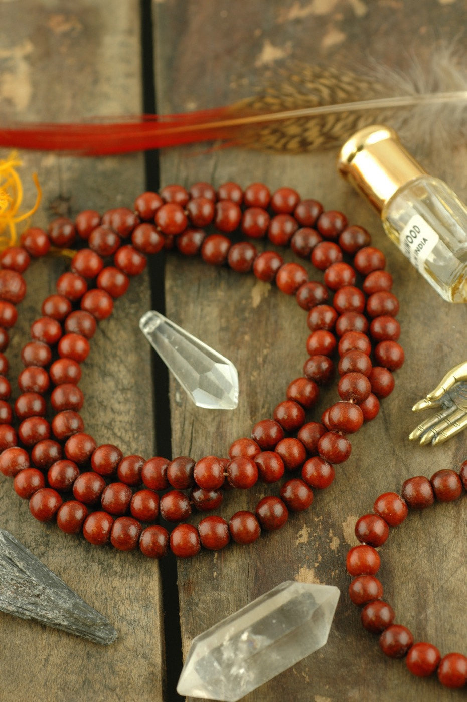 Aromatic 8mm Nepali Rosewood Beads, 108 beads - ShopWomanShopsWorld.com. Bone Beads, Tassels, Pom Poms, African Beads.
