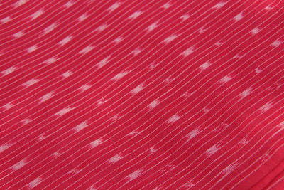 Red Ikat Handloom Traditional Indian Fabric, Hand-Dyed Cotton, Hand Woven Light Weight Fabric for Sewing, Designer Quality, 1 Yard x 43" - ShopWomanShopsWorld.com. Bone Beads, Tassels, Pom Poms, African Beads.