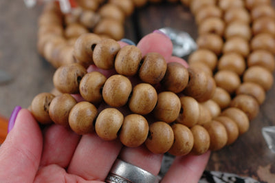 Antiqued Bone Beads: Natural Yak Bone, 14x11mm, 108 bead mala - ShopWomanShopsWorld.com. Bone Beads, Tassels, Pom Poms, African Beads.