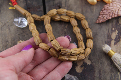 Carved Chevron Sandalwood, 8x10mm Aromatic Beads, 33 pieces - ShopWomanShopsWorld.com. Bone Beads, Tassels, Pom Poms, African Beads.