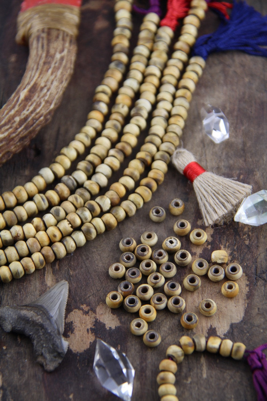 Drift: Balsa Wood Beads, 7x5mm, 43 pieces - ShopWomanShopsWorld.com. Bone Beads, Tassels, Pom Poms, African Beads.